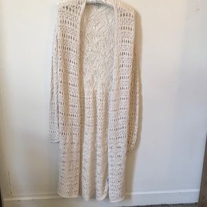 American Eagle Crochet Long Cardigan